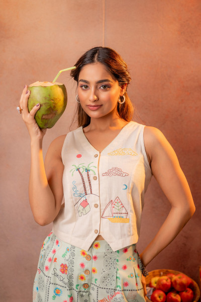 Folk Scribble Garden Co-Ord Set