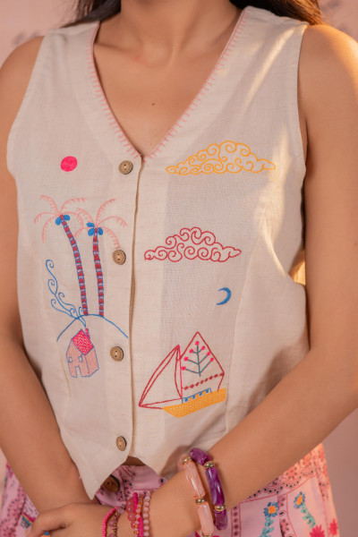 Folk Scribble Garden Co-Ord Set