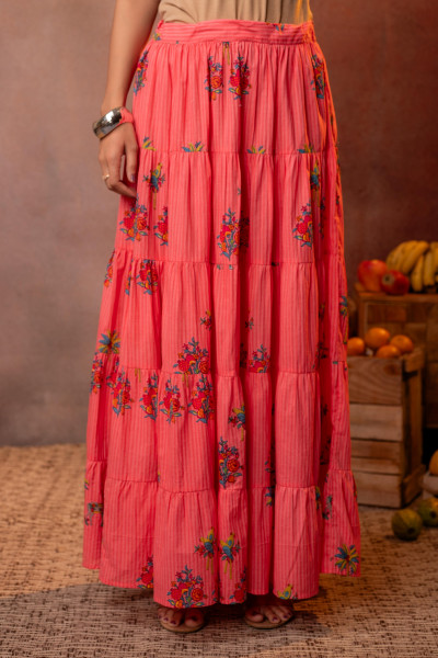 Coral Palm Garden Co-ord Set