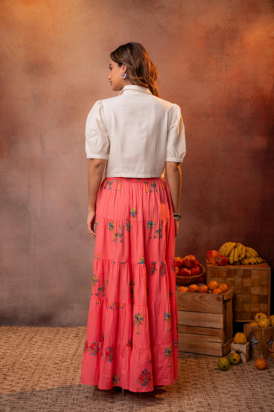 Coral Palm Garden Co-ord Set