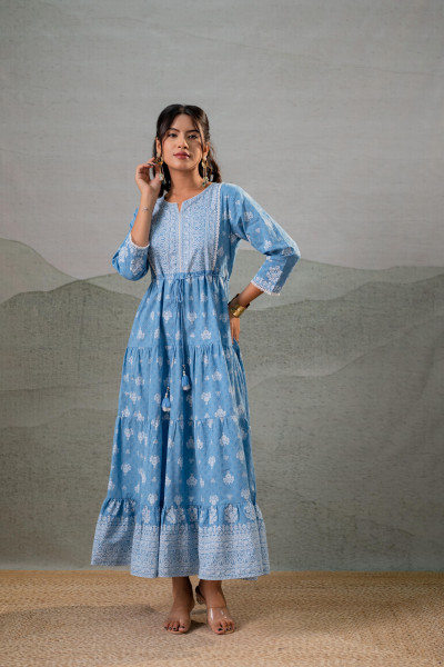 Neel Kamal Tiered Anarkali Dress