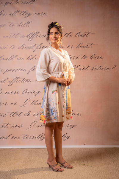 Off-white Story Shirt Mini Dress