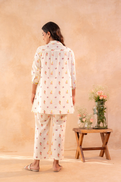 Off-White Garden Print Co-ord Set