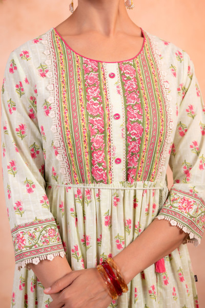 Pista Gulbagh Heritage Anarkali dress