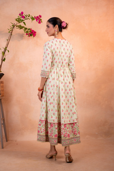Pista Gulbagh Heritage Anarkali dress