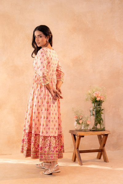 Pink Gulbagh Heritage Anarkali dress