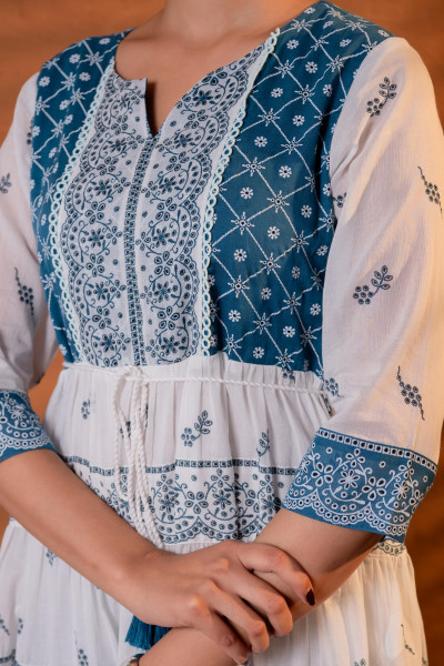 Indigo  Heritage Tier Dress