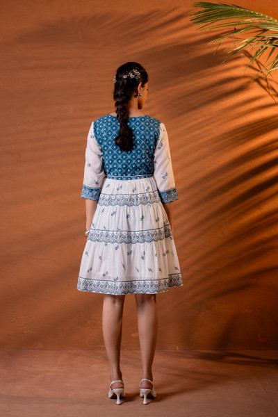 Indigo  Heritage Tier Dress