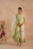 Gulbahaar Off-White Floral Printed Kurta Palazzo And Dupatta Set
