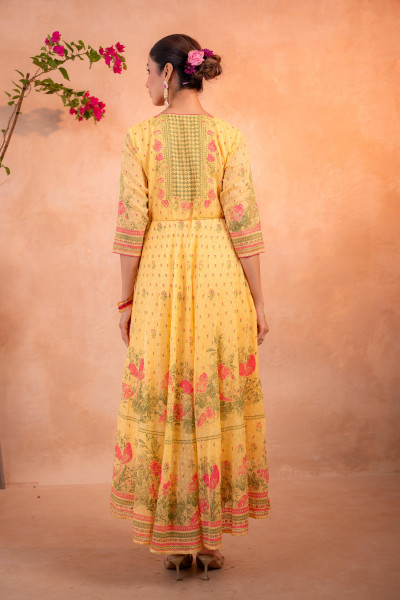 Gulnaar Gendaphool Garden Panelled Dress