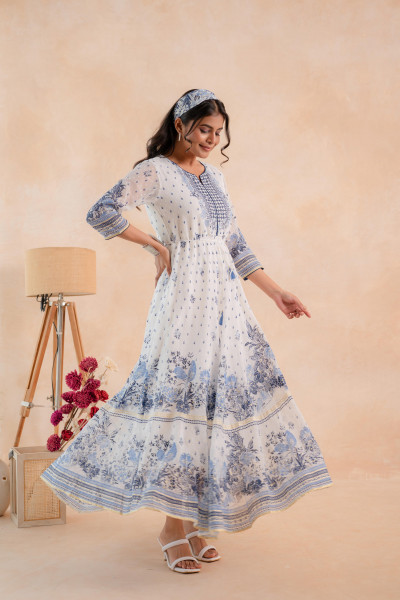Gulnaar Neel Garden Panelled Dress