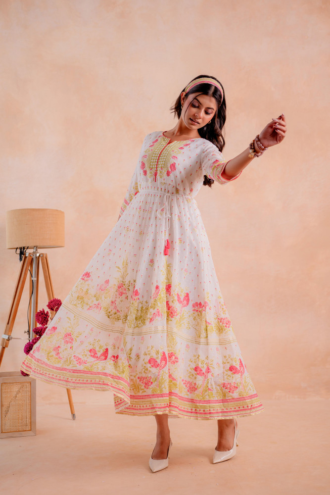 Gulnaar Garden Panelled Dress