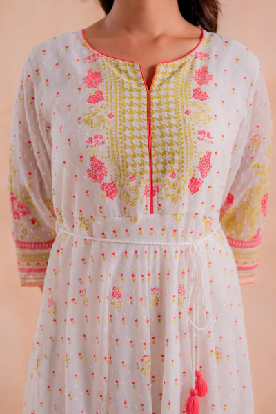 Gulnaar Garden Panelled Dress