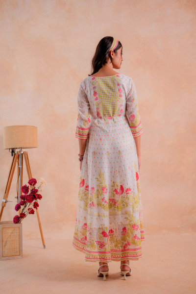 Gulnaar Garden Panelled Dress