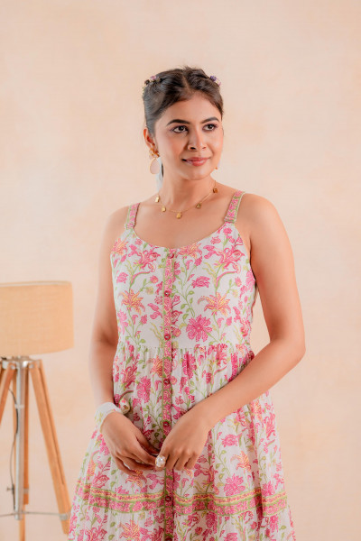 Pink Meadow Tiered Dress