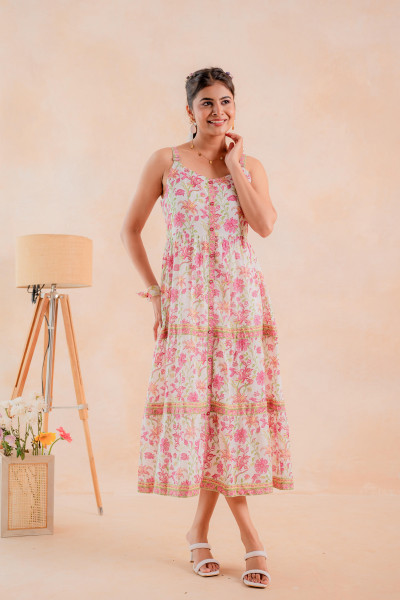 Pink Meadow Tiered Dress