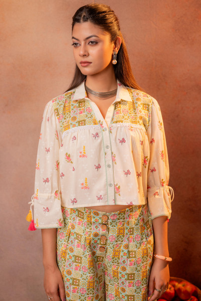 Ivory Folk Mosaic Co-Ord Set