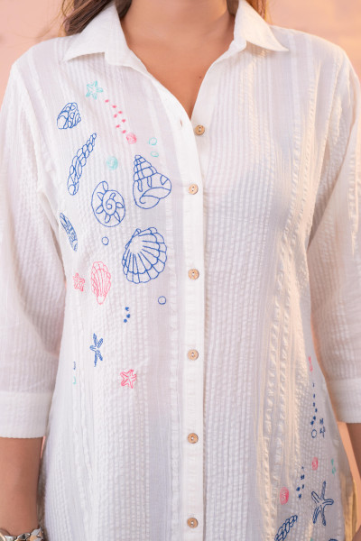 White Shell Story Tunic