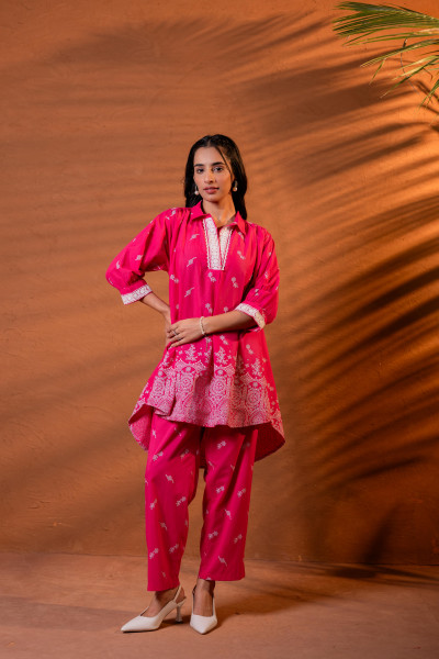 Gulnaar Festive Printed Kurta Set