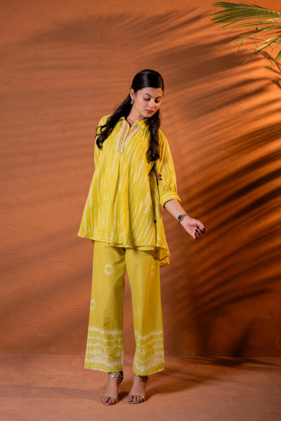 Sunshine ray lime Tunic Set