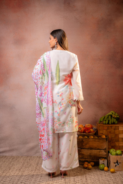 Gulnaar Garden Printed Kurta Set