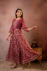 Maroon Sheen  Anarkali dress