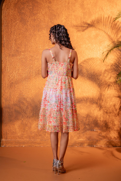 GoldMary Garden Tiered Dress