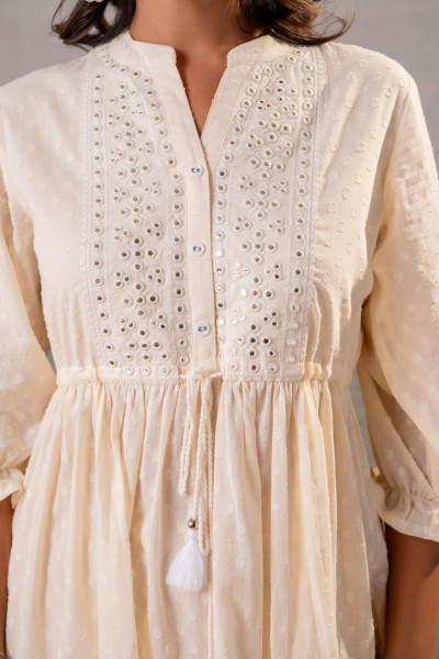 Ivory Whisper Tiered Dress