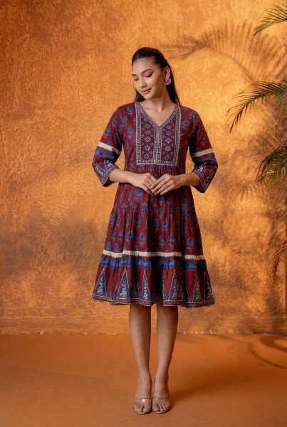 Maroon Heritage Dress