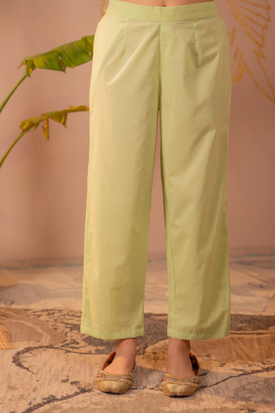 Green Embroidered A-Line Kurta Set with Dupatta