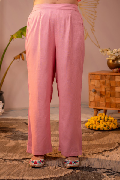 Pink Whisper Embroidered Comfort Co-ord