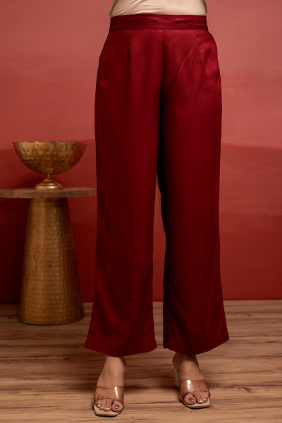 Black Floral Poly Kurta and Pants Set with Mirror, Thread Work and Telesales Detail