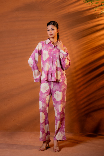 Women Relaxed Fit Floral Printed Co-ord Set