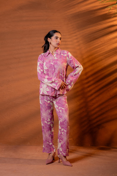 Women Relaxed Fit Floral Printed Co-ord Set