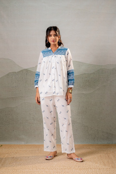 Ivory Kalaa Printed Tunic Set