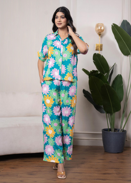 Lamora Tropical Daisy Co-ord Set