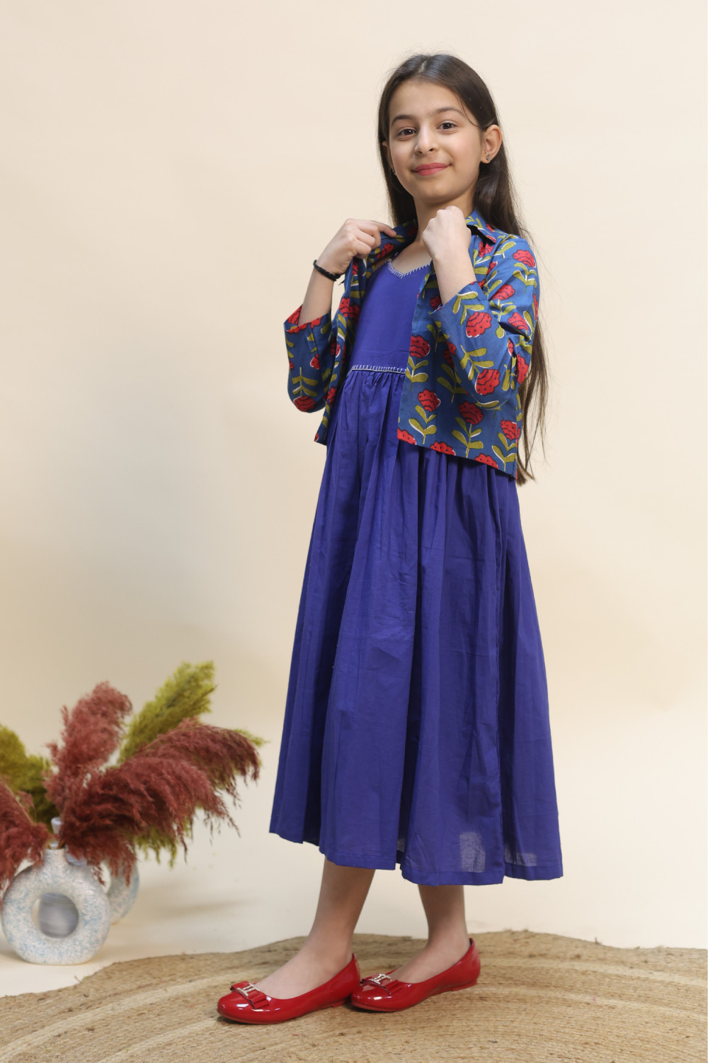 The Indigo Petal Sundress