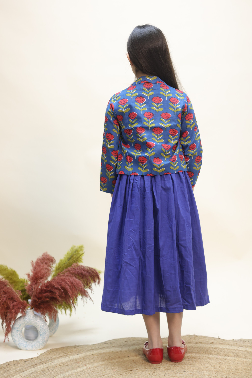 The Indigo Petal Sundress