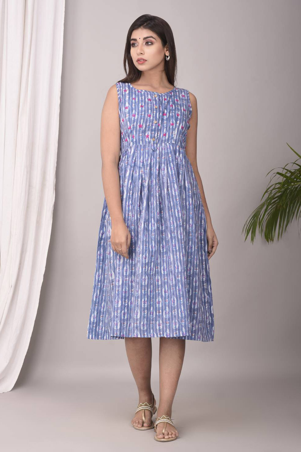 FLORAL BLUE DRESS