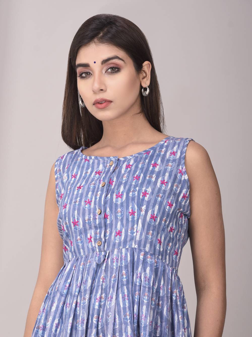 FLORAL BLUE DRESS