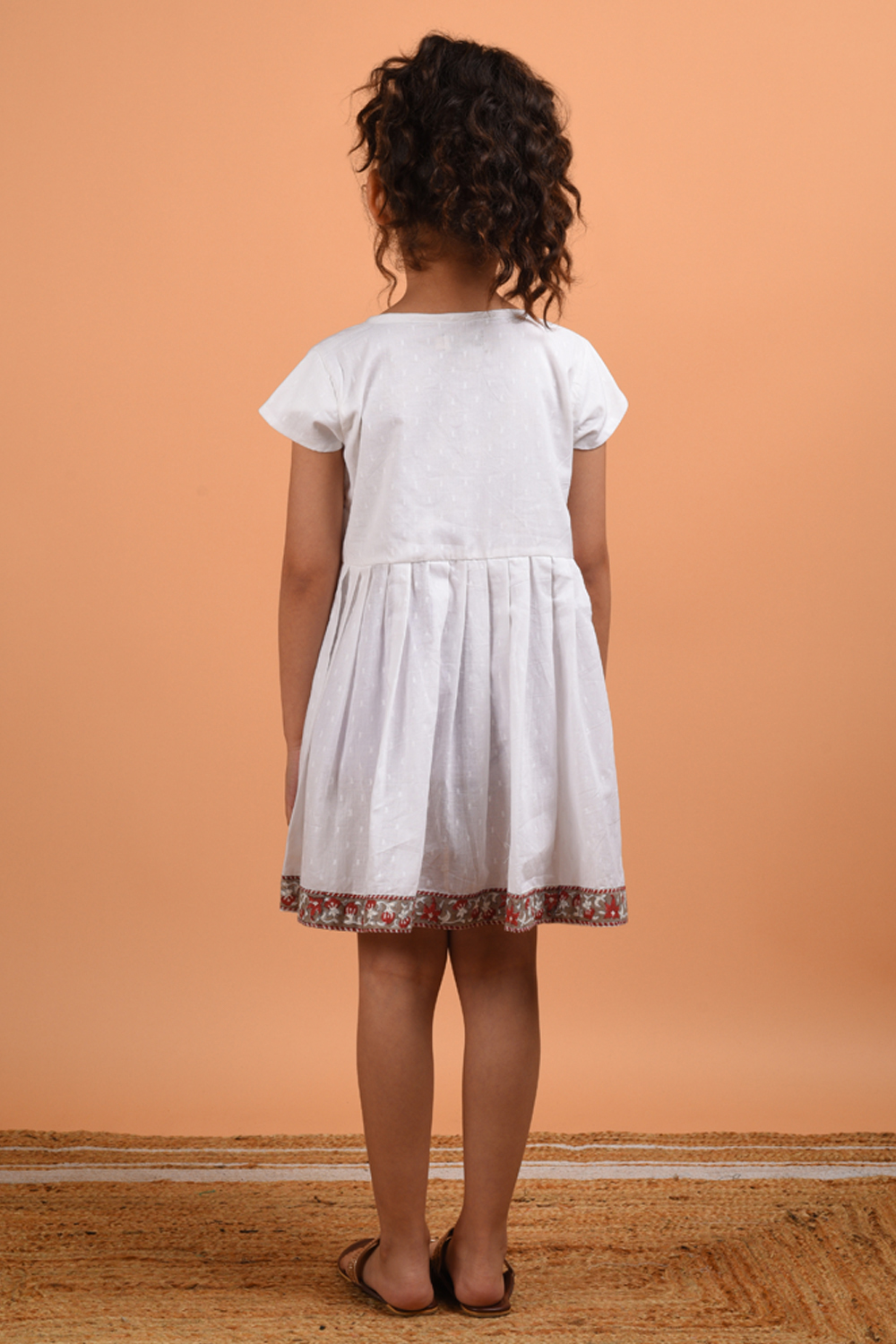 White Border Dress