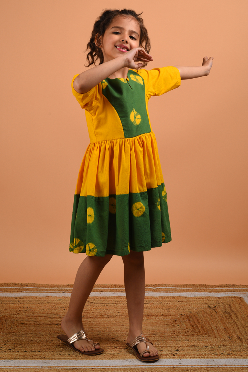 Bandhni Border Dress