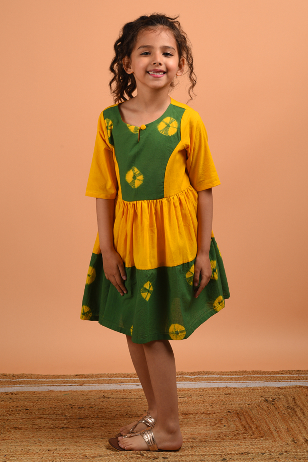 Bandhni Border Dress