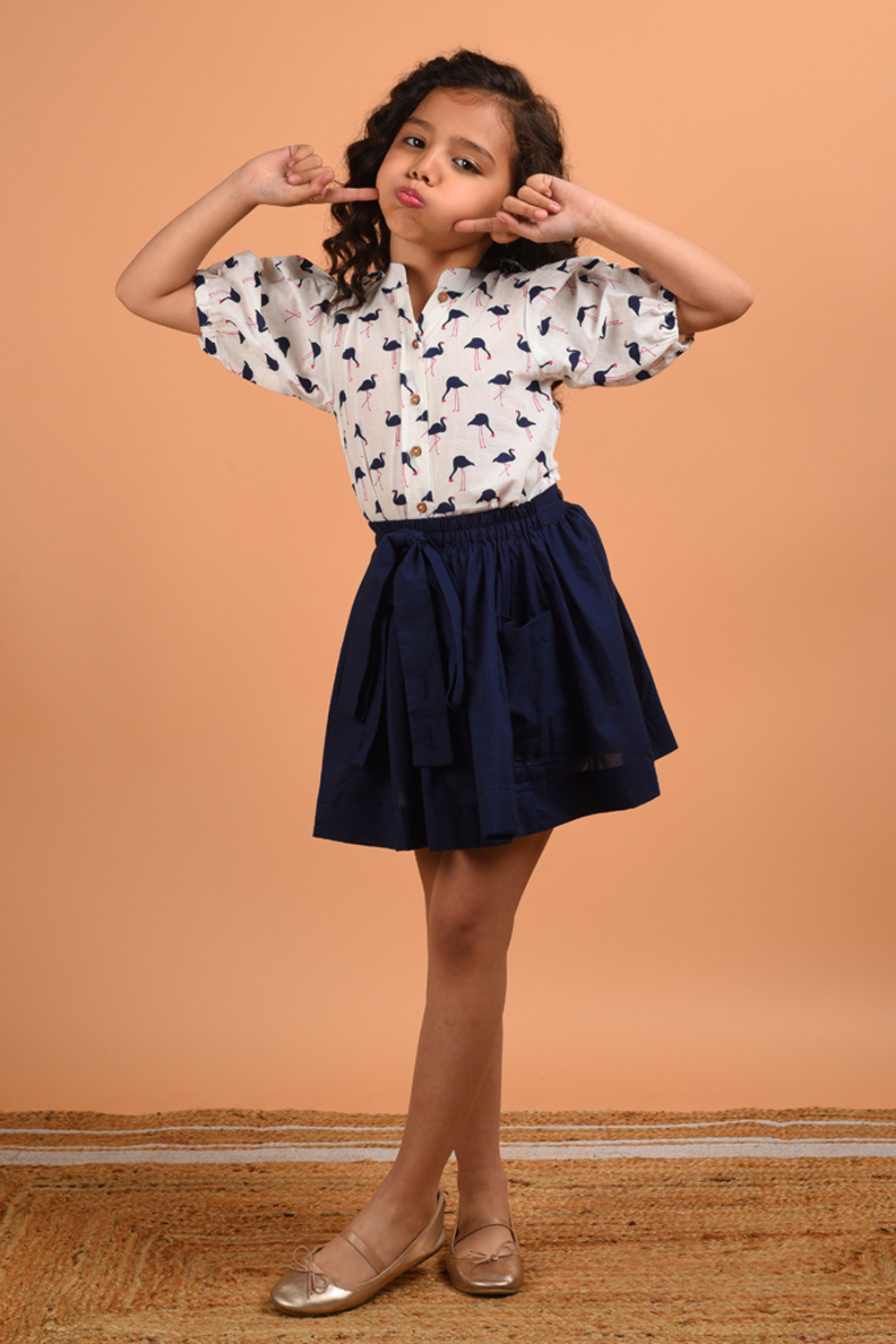 Flamingo Skirt Set