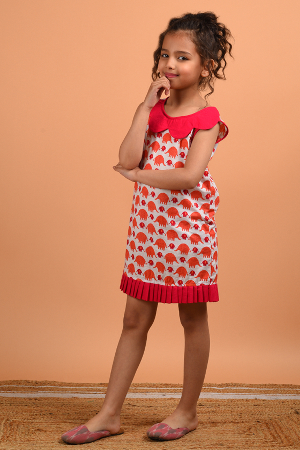 Pink Pleated Dress