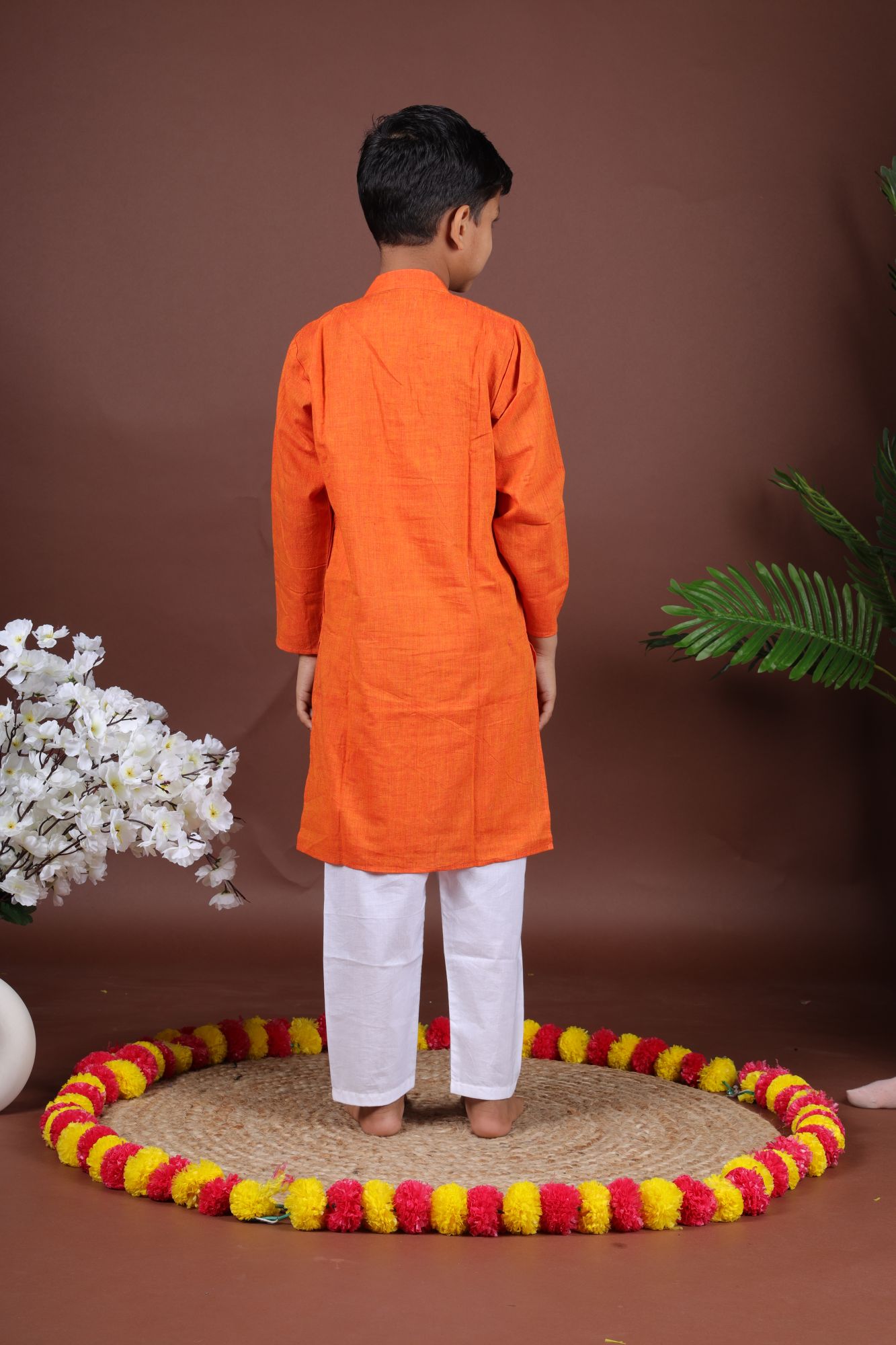Haathi Orange Kurta Set