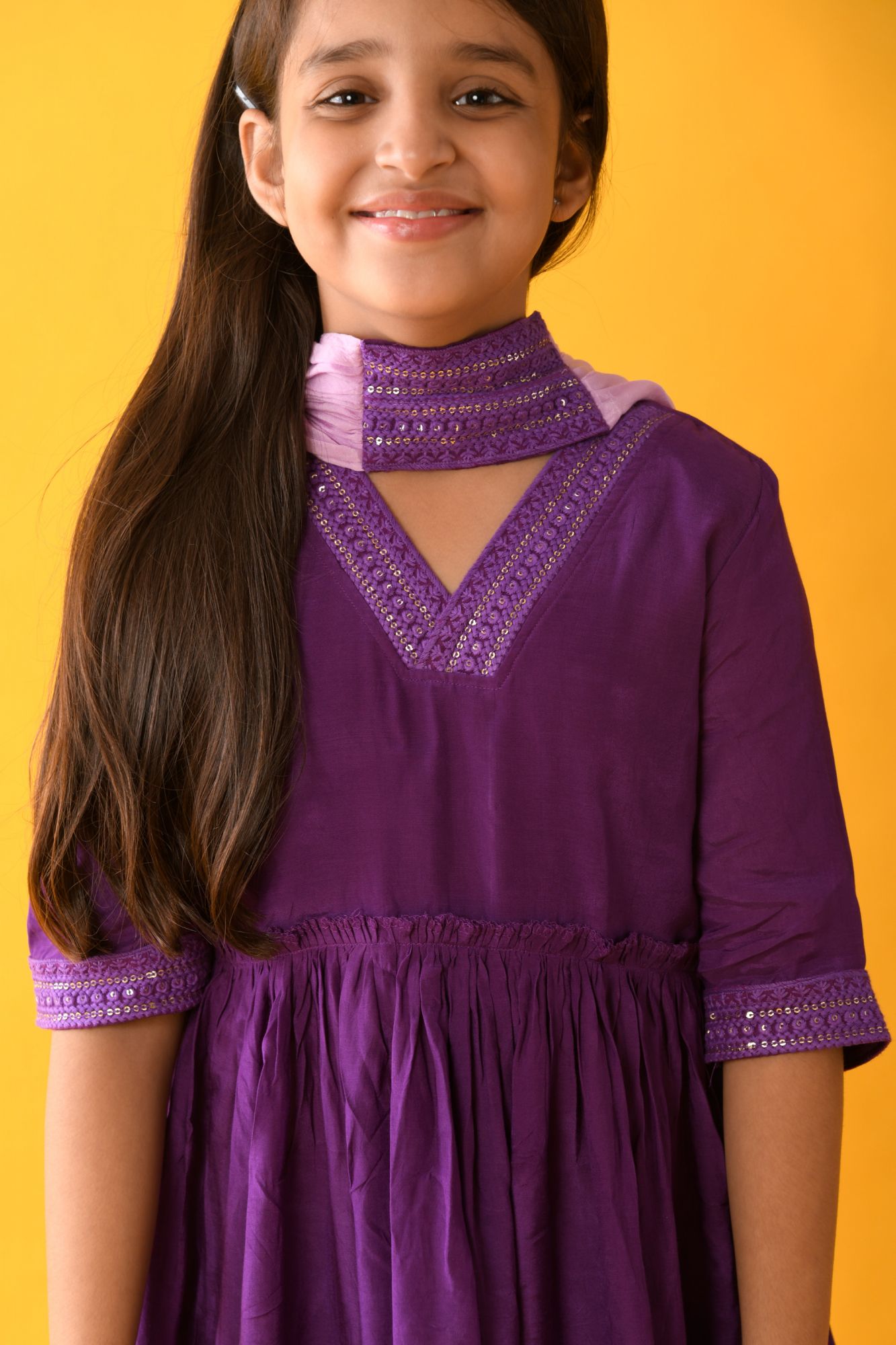 PURPLE SHARARA SET