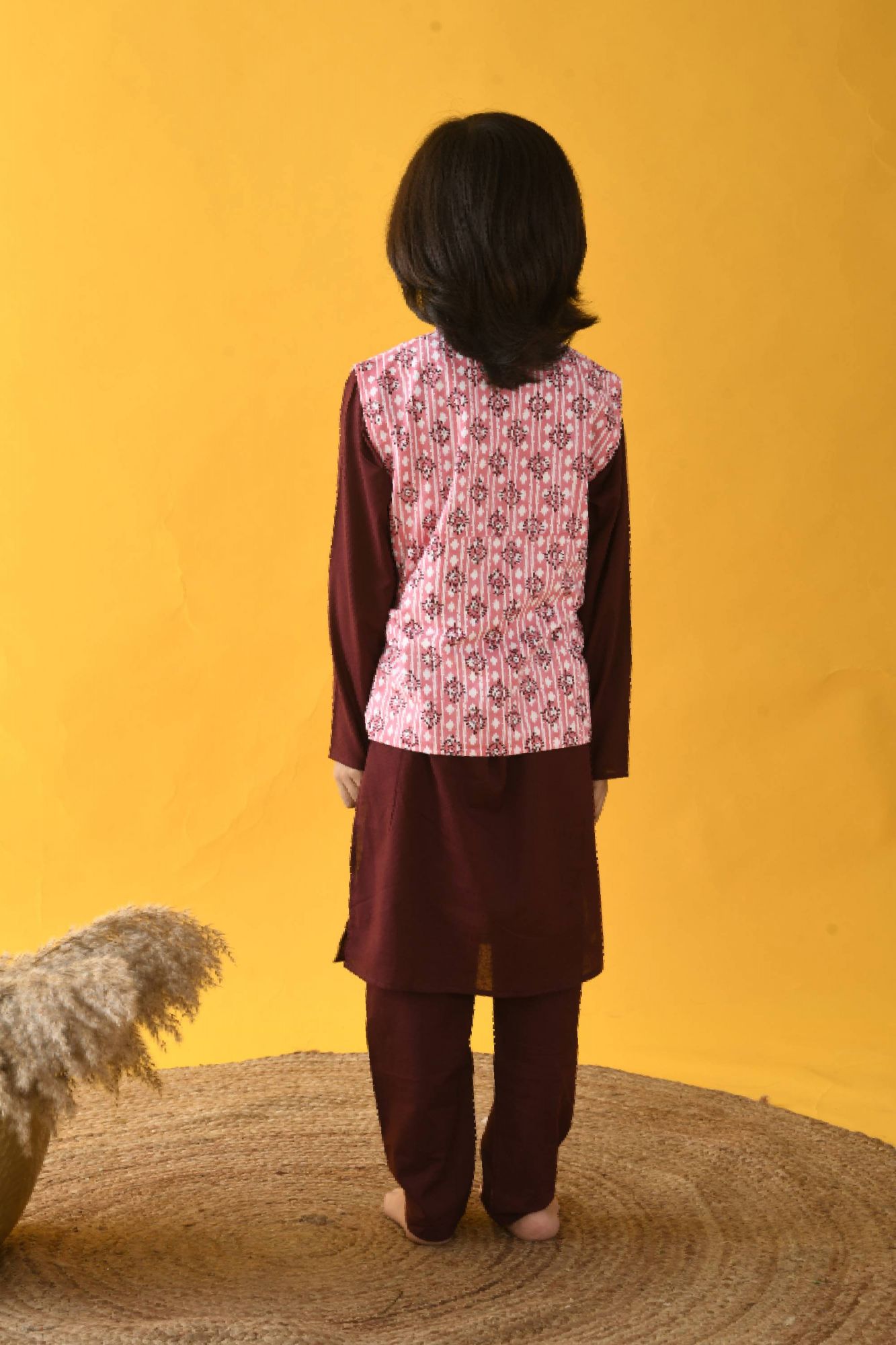 MAROON NEHRU JACKET SET