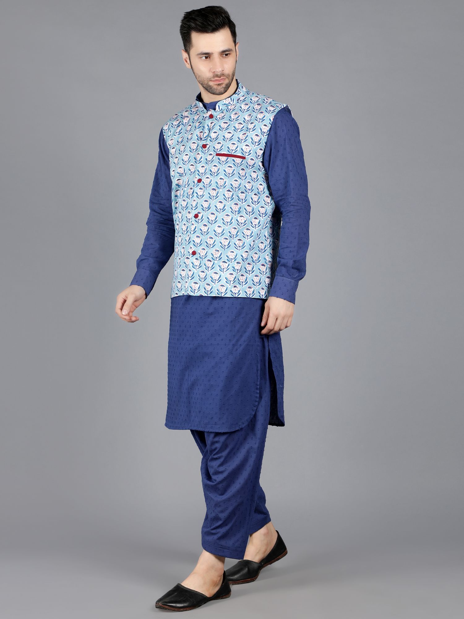 Antares handblock Bundi and Kurta set