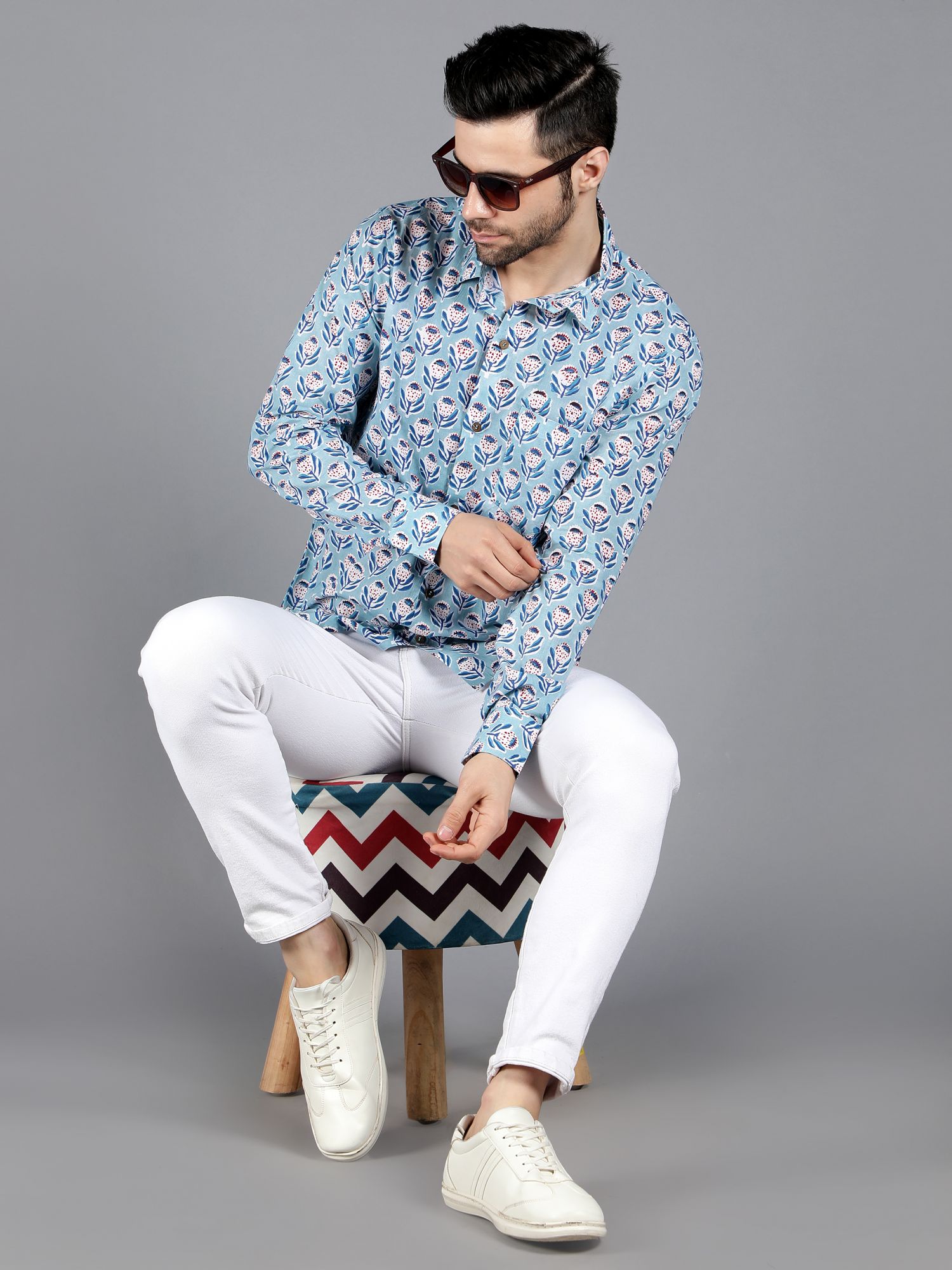 Orion Handblock Cotton Shirt